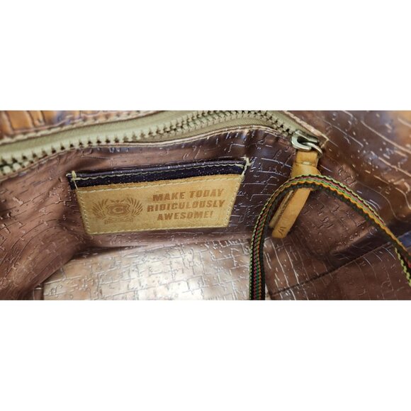 Consuela Rattler Hobo Bag Leather & Snakeskin Print Tote Shoulder Bag - Picture 11 of 16